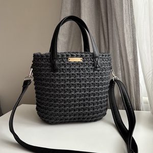 Antracit szürke Lia Mini horgolt táska, horgolt oldaltáska, kézitáska béléssel, belső zsebbel - táska & tok - kézitáska & válltáska - válltáska - Meska.hu Antracit szürke Lia Mini horgolt táska, horgolt oldaltáska, kézitáska béléssel, belső zsebbel - táska & tok - kézitáska & válltáska - válltáska - Meska.hu