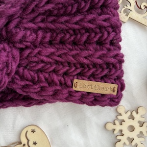 Lottikart fülmelegítő- magenta lila horgolt fülmelegítő, fejpánt - ruha & divat - sál, sapka, kendő - fejpánt - Meska.hu