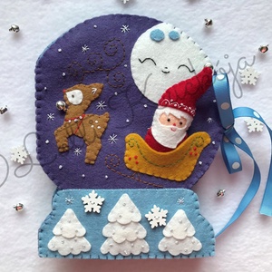 Télapó varázslatos hógömb házikója interaktív lapozható könyv, játszókönyv, bábszínház - Meska.hu