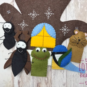 Kesztyű mese ujjbáb készlet - játék & sport - bábok - ujjbáb - Meska.hu