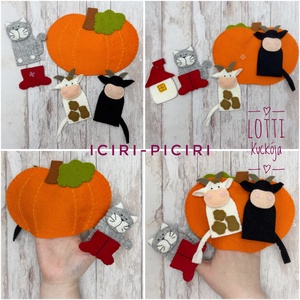 2 az 1-ben ujjbáb készlet: ,,A török és a tehenek és az ,,Iciri-piciri c. mesék - játék & sport - bábok - ujjbáb - Meska.hu