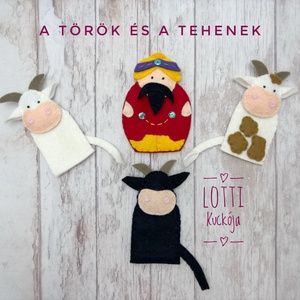 2 az 1-ben ujjbáb készlet: ,,A török és a tehenek és az ,,Iciri-piciri c. mesék - játék & sport - bábok - ujjbáb - Meska.hu