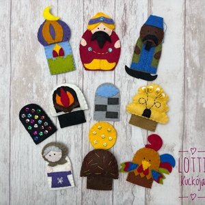 A kiskakas gyémánt félkrajcárja ujjbáb készlet - játék & sport - bábok - ujjbáb - Meska.hu