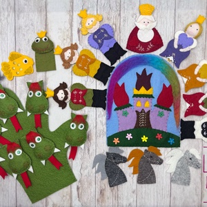 Magyar népmesék / Királyos ujjbáb készlet - játék & sport - bábok - ujjbáb - Meska.hu