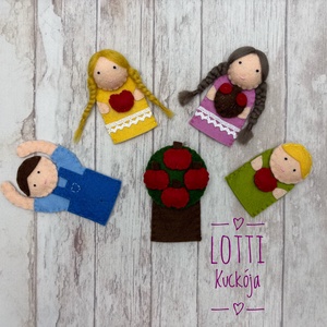 Hüvelykujjam almafa... ujjbáb készlet - játék & sport - bábok - ujjbáb - Meska.hu