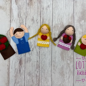 Hüvelykujjam almafa... ujjbáb készlet - játék & sport - bábok - ujjbáb - Meska.hu