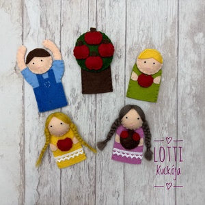 Hüvelykujjam almafa... ujjbáb készlet - játék & sport - bábok - ujjbáb - Meska.hu