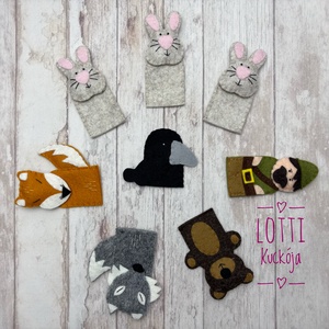 Zelk Zoltán: A három nyúl ujjbáb készlet - játék & sport - bábok - ujjbáb - Meska.hu