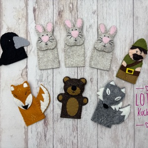 Zelk Zoltán: A három nyúl ujjbáb készlet - játék & sport - bábok - ujjbáb - Meska.hu