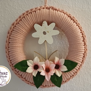 Horgolt tavaszi ajtódísz, Otthon & Életmód, Dekoráció, Ajtó- és ablak dekoráció, Ajtódísz & Kopogtató, Horgolás, MESKA