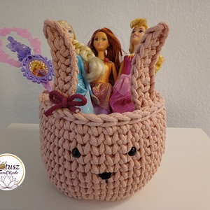 Horgolt nyuszi tároló -  - Meska.hu