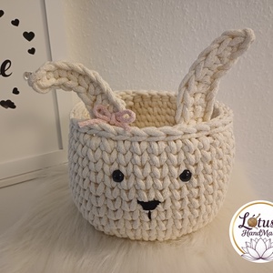 Horgolt nyuszi tároló -  - Meska.hu