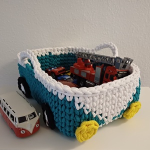 Horgolt autó kosár, Otthon & Életmód, Tárolás & Rendszerezés, Tárolókosár, Horgolás, MESKA