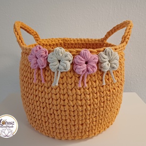 Horgolt nagy kosár, Otthon & Életmód, Tárolás & Rendszerezés, Tárolókosár, Horgolás, MESKA