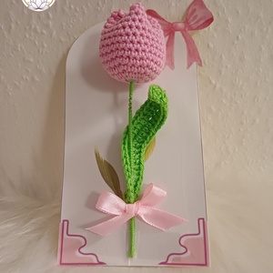 Horgolt tulipán, Otthon & Életmód, Virágdekoráció, Virágdíszek, Dekor koszorúk, kopogtatók, Horgolás, MESKA