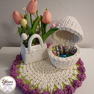 Horgolt tojás - ünnepi díszek, dekorációk - húsvéti díszek és dekorációk - húsvéti ajándékátadó - Meska.hu