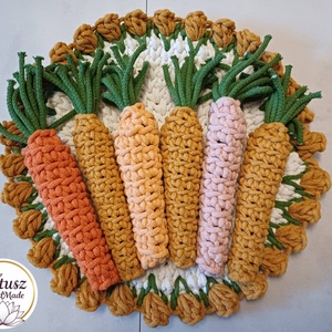 Horgolt répa dekoráció, Ünnepi díszek, dekorációk, Húsvéti díszek és dekorációk, Húsvéti asztaldíszek, Horgolás, MESKA
