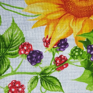 Napraforgó, szeder mintás pamut konyharuha, törlőkendő - otthon & életmód - konyhafelszerelés, tálalás - konyhai textil - konyharuha & törlőkendő - Meska.hu