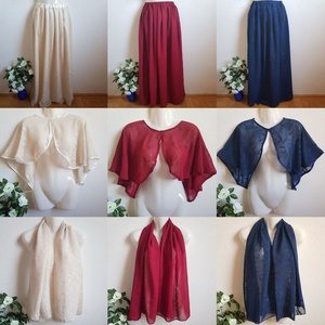 ESKÜVŐ BOL70 - Elegáns, navy kék színű hímzett muszlin pelerin, boleró, rövid palást - esküvő - kiegészítők - bolero és válltakaró - Meska.hu