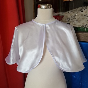 ESKÜVŐ - Elegáns szatén boleró, pelerin - több színben, Esküvő, Kiegészítők, Bolero és válltakaró, Varrás, MESKA