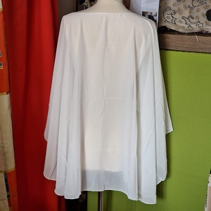 ESKÜVŐ BOL120 - Elegáns hosszított fazonú muszlin boleró, pelerin - több színben - esküvő - kiegészítők - bolero és válltakaró - Meska.hu