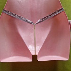 FEN55E - Női fehérnemű - Türkizkék masnis, gyöngyös G-string tanga bugyi - ruha & divat - női ruha - fürdőruha & fehérnemű - Meska.hu