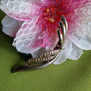Kitűző, bross BRO304 - Antik hatású levél mintás 60x25mm - ékszer - kitűző és bross - kitűző - Meska.hu