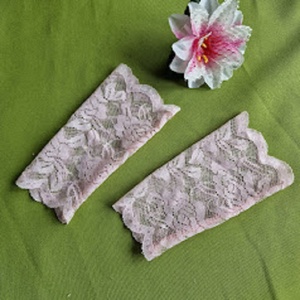 ESKÜVŐ KTY60GY  15cm-es ujjatlan babarózsaszín színű csipke kesztyű kisméret, Esküvő, Kiegészítők, Menyasszonyi kesztyűk, Varrás, MESKA