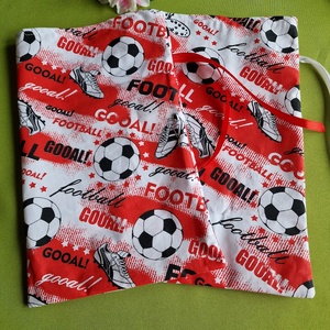 DCS92 - Focis mikulás zsák, textil ajándéktasak - piros díszcsomagolás, Karácsony, Mikulás, Mikulás zsák, Varrás, MESKA