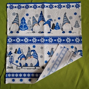 OTT34 - Nagyméretű Karácsonyi manó mintás pamut konyharuha, törlőkendő - 48x52cm, Otthon & Életmód, Konyhafelszerelés, tálalás, Konyhai textil, Konyharuha & Törlőkendő, Varrás, MESKA