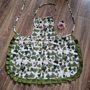 KTN03/04/05 -  Borostyán, levendula és pöttyös fodros, zsebes konyhai kötények - otthon & életmód - konyhafelszerelés, tálalás - konyhai textil - kötény - Meska.hu