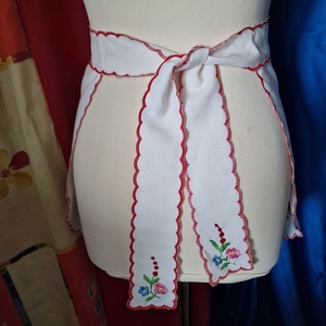 OTT99 - Kalocsai mintás hímzett konyhai kötény - hand made - otthon & életmód - konyhafelszerelés, tálalás - konyhai textil - kötény - Meska.hu