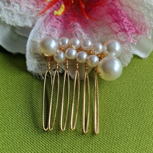 ESKÜVŐ HAD237 - Gyöngyös hajfésű, hajdísz , Esküvő, Hajdísz, Fésűs hajdísz, Ékszerkészítés, MESKA