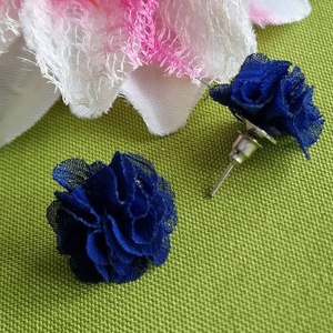 ESKÜVŐ ÉSZ18 - Királykék színű szett : fülbevaló + bross / kitűző / gyűrű - ékszer - ékszerszett - Meska.hu