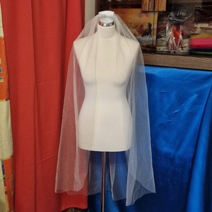 FTY150 - 1 rétegű, szegetlen, Ekrü menyasszonyi fátyol 120x160cm - Meska.hu