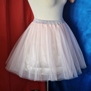 ESKÜVŐ ASZ93 - 4+1 rétegű 45cm-es tüll szoknya csilogós derékkal - Meska.hu