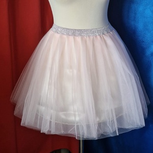 ESKÜVŐ ASZ93 - 4+1 rétegű 45cm-es tüll szoknya csilogós derékkal - esküvő - ruha - menyasszonyi ruha - Meska.hu