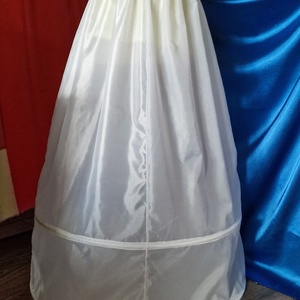 ESKÜVŐ ASZ91 - 2 körös fehér selyem menyasszonyi alsószoknya, abroncs - Meska.hu