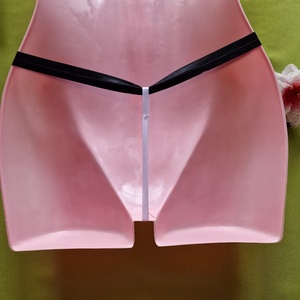 FEN55A - Női fehérnemű - Ezüst masnis, gyöngyös G-string tanga bugyi - ruha & divat - női ruha - fürdőruha & fehérnemű - Meska.hu