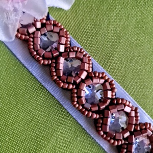 ESKÜVŐ MÖV38 � Handmade - Strasszos óarany színű menyasszonyi öv 29x2cm-es - Meska.hu