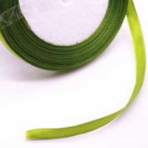 10SZS71 - 10mm-es szatén szalag - világos olajzöld 71. - 235cm - Meska.hu