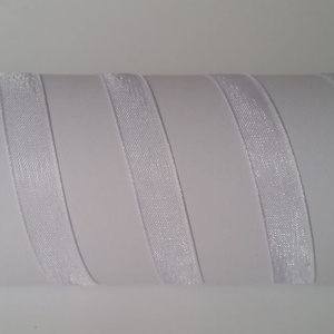 10SZO01 - 10mm-es organza szalag � fehér 1. - Meska.hu