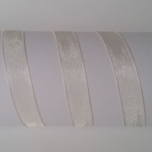 10SZO03 - 10mm-es organza szalag � krém 3. - Meska.hu