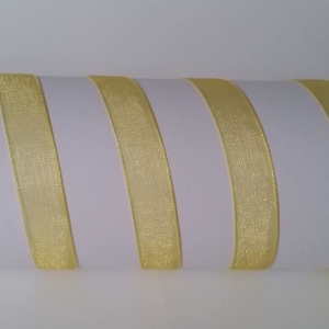 10SZO07 - 10mm-es organza szalag � citromsárga 7. - Meska.hu