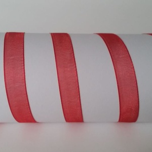 10SZO17 - 10mm-es organza szalag � piros 17. - Meska.hu