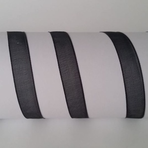 10SZO38 - 10mm-es organza szalag � fekete 38. - Meska.hu