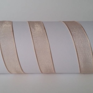 14SZO23 - 14mm-es organza szalag � bézs 33. - Meska.hu