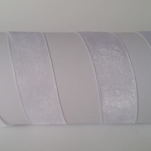 20SZO01 - 20mm-es organza szalag � fehér 1. - Meska.hu