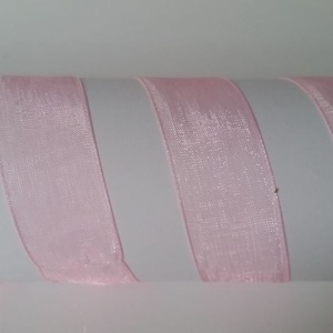 20SZO11 - 20mm-es organza szalag - babarózsaszín 11. - Meska.hu