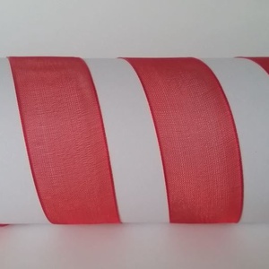 20SZO17 - 20mm-es organza szalag � piros 17. - Meska.hu